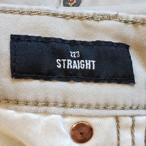 Lucky Brand 223 Straight Stretch Sateen Jean Pants Men's Size 36X30 Khaki Tan - Picture 6 of 11